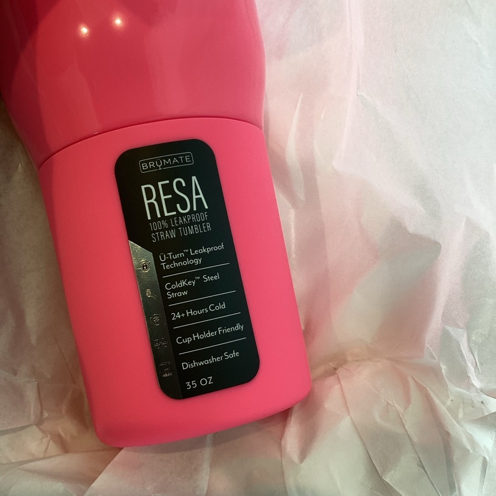 Brümate Resa 35oz. Water Bottle with Straw Pink NEW Leakproof Pink - Picture 9 of 15